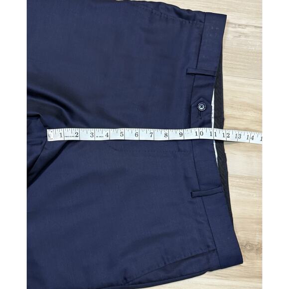 Yves Saint Laurent Mens 35 x29 Wool Pants Navy Blue Lightweight Smooth Size 35 - Picture 13 of 15